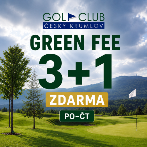 GREEN FEE 3 + 1 ZDARMA (PO-ČT)
