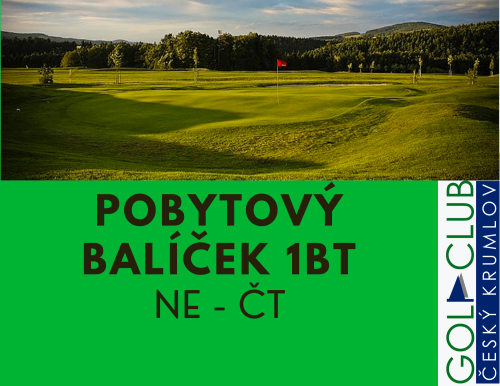 Balíček (1BT) 1 noc se snídaní + 1x hra ve Svachovce (GC Český Krumlov) + 1x hra GC Hluboká n.V.  NE-ČT